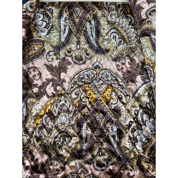 Chico's Removable Fur Collar Denim Jacket Women's Size 4 20/22 Raw Hem Lined - Picture 13 of 16